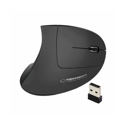 Kabellose Maus EM133 - Schwarz - Ergonomische Maus - 2,4-GHz-Technologie