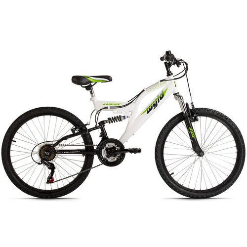WYLD Kinder-Mountainbike Fully 24'' Zodiac weiß 18 Gänge RH 38 cm