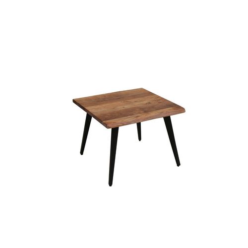 CADDY Couchtisch, Metall schwarz pulverbeschichtet, Akazie natur