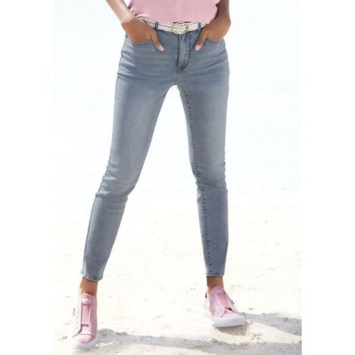 ELBSAND Slim-fit-Jeans blau Gr. 40 für Damen. Mit Logodruck. Figurbetont. Nachhaltig.