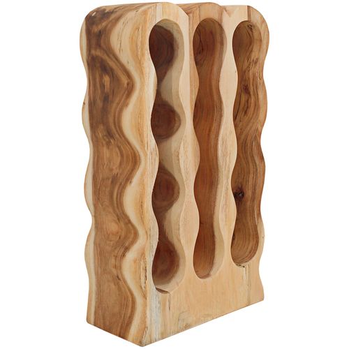 Weinregal SIT, beige (natur), B:39cm H:66cm T:18cm, Massivholz, Regale, mit Flaschenhalterung