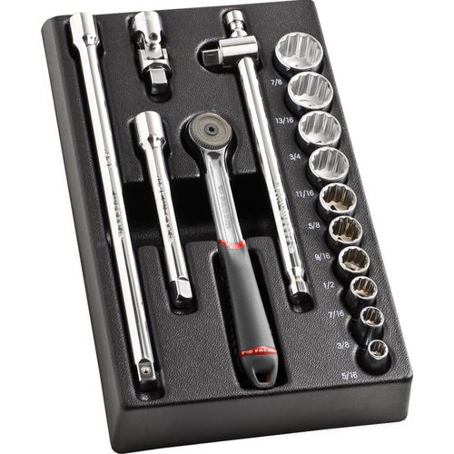 Modul Einlage Steckschlüssel 3/8, 16-tlg.