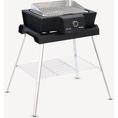 SEVERIN Elektrogrill SEVO GS PG 8119 mit Doppelheizungs-Technologie PG 8119 aus Edelstahl, schwarzsilber