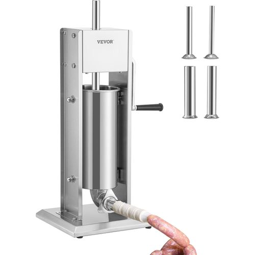 VEVOR Wurstfüller Wurstmaschine Wurstfüllmaschine 5L Manuell 37/30/21/15mm
