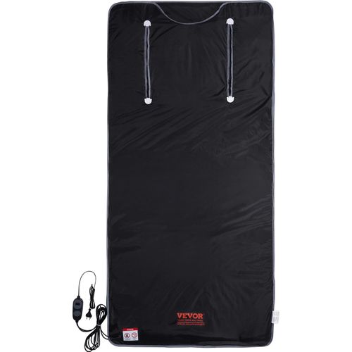 VEVOR 520W Infrarot Saunadecke 1900x900mm Sauna Blanket 1-6 Stufen (35°C-85°C) Infrarotdecke 40-Minuten-Fettverbrennung Heizdecke 5-Schicht-Sicherheitsmaterialien Heizmatte Körper Abnehmen Fitness