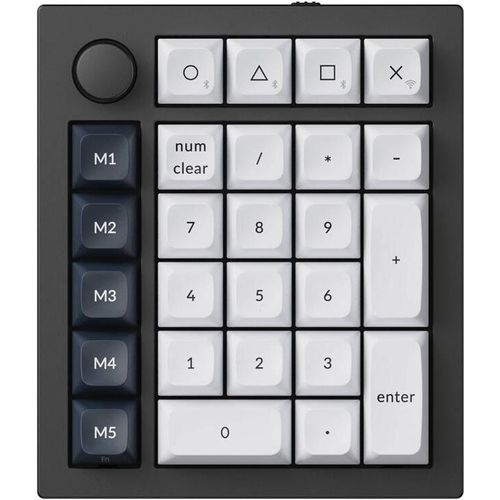 Keychron Q0 Max QMK Kabellose Mechanische Numpad / Ziffernblock, Carbon Black, Gateron Jupiter Red Q0M-M1
