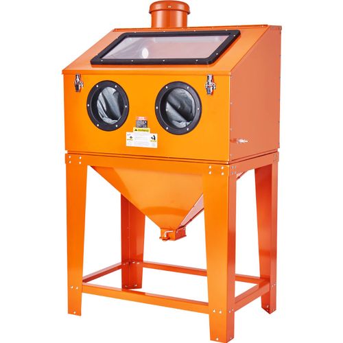 VEVOR 90 Gallonen Sandstrahlkabine mit 1,8 Gallonen Staubsammelsystem 40-120 PSI Sandstrahlkabine mit Strahlpistole zum Entfernen von Farbe und Rost
