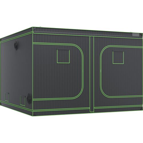 SucceBuy - 10x10 - Anzuchtzelt, 120''x120''x80'', hochreflektierendes 600D - Mylar, Beobachtungsfenster, Werkzeugtasche, Bodenablage, Innenanbau von Pflanzen