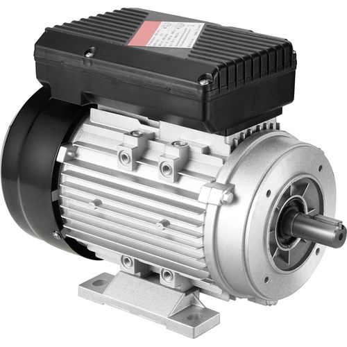 SucceBuy Elektromotor, Luftkompressormotor, einphasig, 5,45 A, 220–240 V, 0,75 kW, 1400 U/min, 80 B34-Rahmen, 19 mm Keilwelle, Rechts-/Linkslauf für landwirtschaftliche Maschinen und allgemeine Geräte