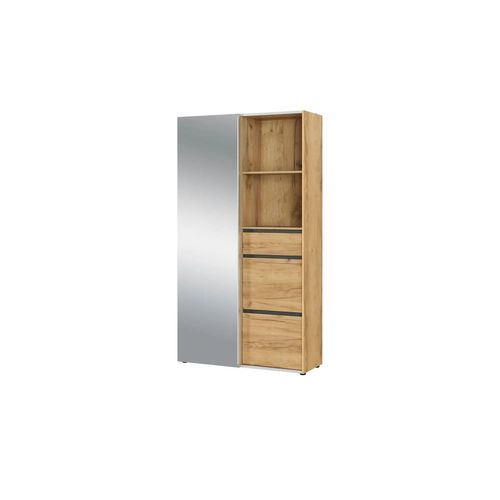 uno Kompaktgarderobe Grid ¦ holzfarben ¦ Maße (cm): B: 106 H: 195 T: 40.0