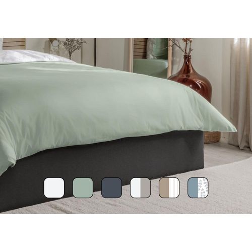 Housse de couette 100% Percale de coton 200x200 - Bleu Foncé & Bleu Clair Image