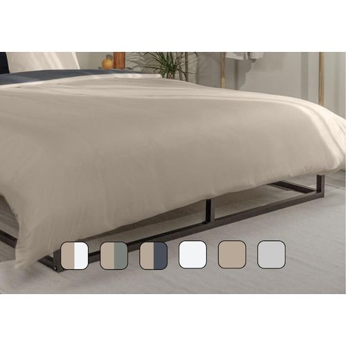 Housse de couette 100% Percale de coton 240x220 Réversible - Vert & Beige Image
