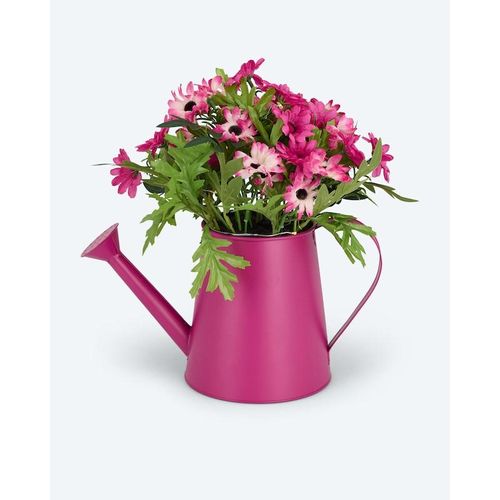 Deko-Gießkanne mit LED-Blumen