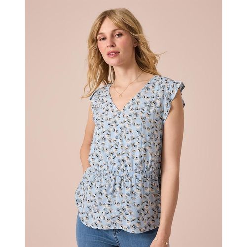 Bluse mit Taillen-Raffung