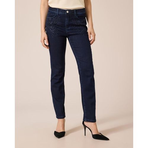 Jeans mit Stickerei und Pailletten