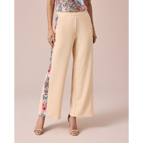 Marlenehose mit bedrucktem Streifen