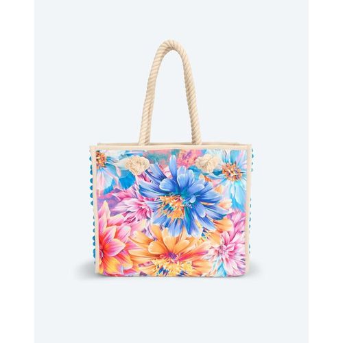 Strandtasche mit Blumendruck