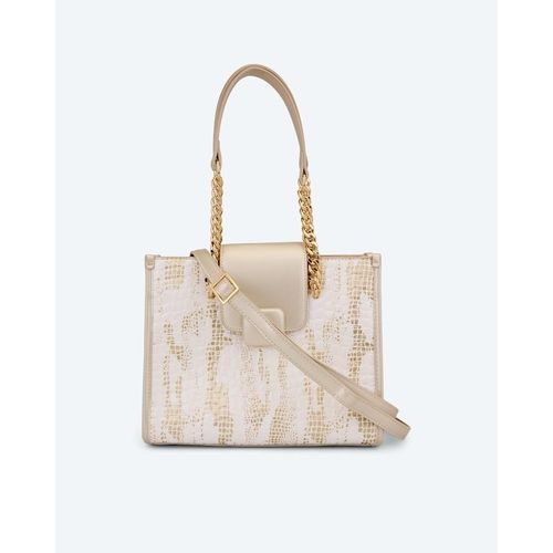 Shopper in Kroko-Metallic-Optik