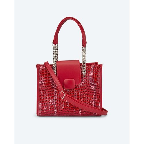 Shopper in Kroko-Metallic-Optik