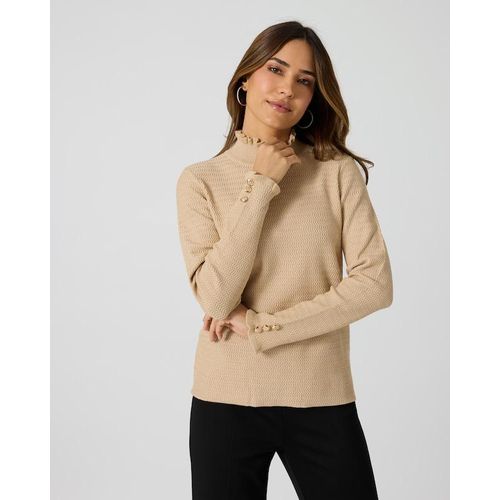 Pullover mit Rüschen und Knöpfen