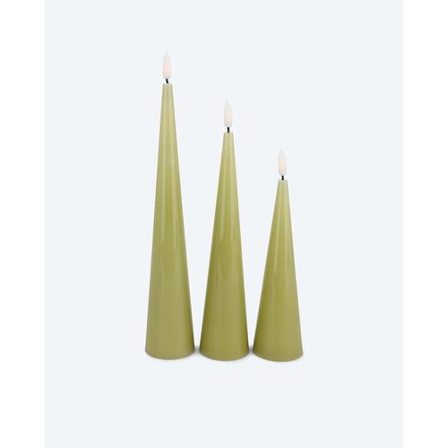 LED-Kerzen in Kegelform, 3tlg.