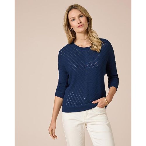 Pullover mit Diagonal-Strickmuster