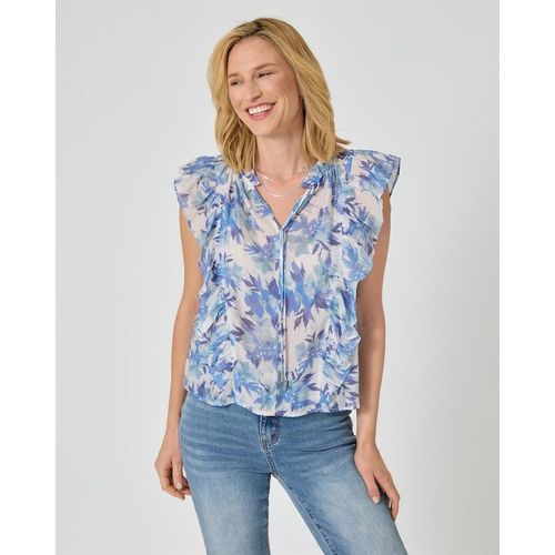 Bluse mit Aquarell-Druck Image