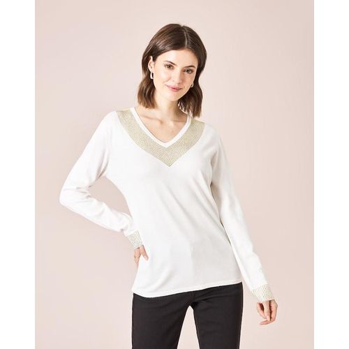 Pullover mit Strasssteindekoration
