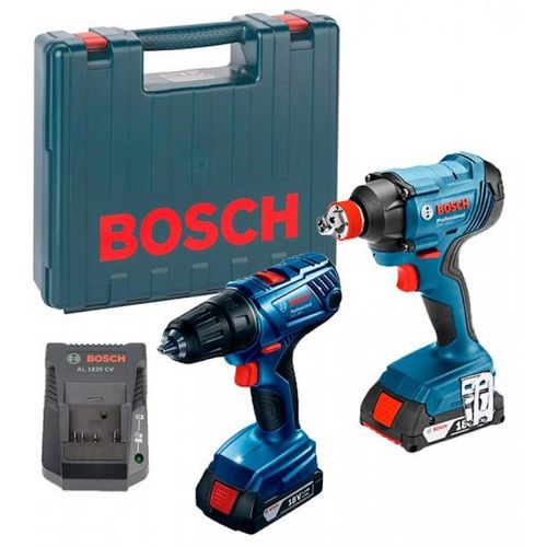 Bosch 18V Schlagbohrmaschine Gdx 180-Li + Bohrschrauber Gsr 180-Li 2X1,5Ah Set