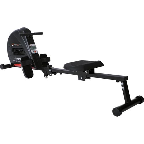 Christopeit Ruderzugmaschine Cambridge II – Ganzkörper-Fitnessgerät mit 4 Widerstandsstufen, Gepolsterter Komfortsitz mit Kugelgelagerten Sitzrollen, Digitales LCD-Display