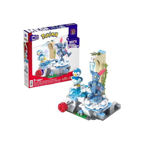 Mattel HKT20 - Mega - Pokémon - Bauset, Schneetag, 183 Teile