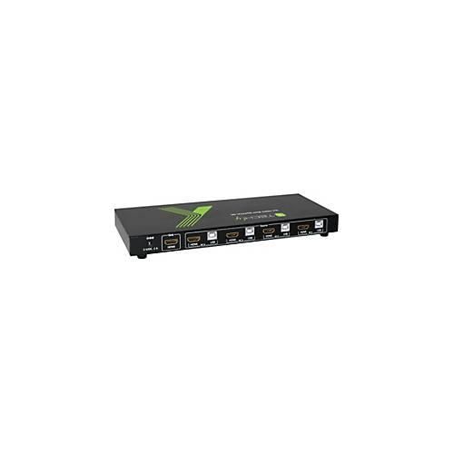 TECHly 4x1 USB HDMI KVM Switch 4Kx2K - KVM-/Audio-/USB-Switch - 4 Anschlüsse