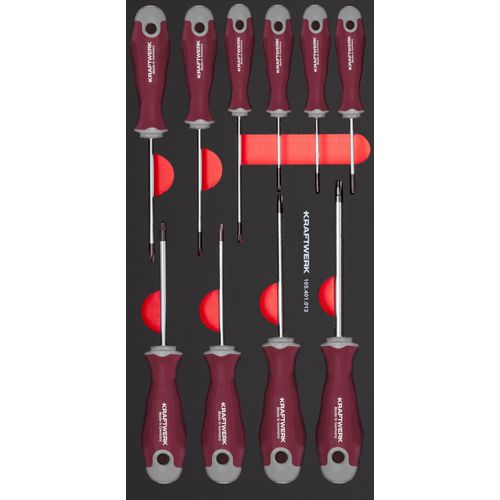Kraftwerk Schraubendrehersatz TX 10-tlg. 20x40 Einlage