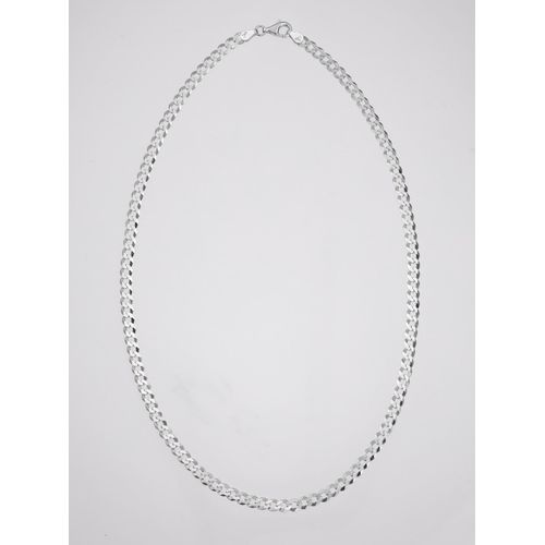 Panzerkette LADY, silber (silber 925), Halsketten, Damen, 50, Silber 925 (Sterlingsilber), L: 50cm, Panzerkette