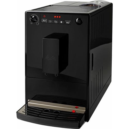 MELITTA Kaffeevollautomat "Solo E950-201, schwarz", schwarz (schwarz, schwarz), B:45,5cm H:30,3cm T:20cm, Kaffeevollautomaten, Perfekt für Café crème & Espresso, nur 20cm breit