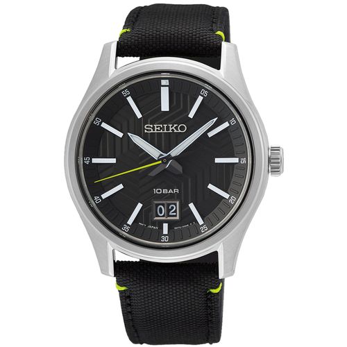 Quarzuhr SEIKO, schwarz, Armbanduhren, Damen, Armbanduhr, Damenuhr, Herrenuhr, Saphirglas, Datum