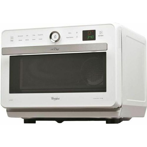 WHIRLPOOL JT469WH - Jet Chef Mikrowelle - 33 L - 6th SENS Combi Crisp Steam - Edelstahl - 36 cm Drehscheibe - Weiß