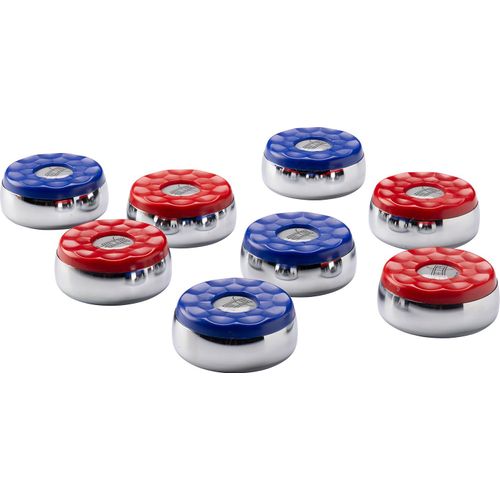 Shuffleboard Pucks Set 4 x blau und 4 x rot