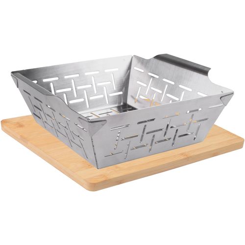 Grillschale FREYERSBACHER, silber (silberfarben), B:21,2cm H:6,8cm T:25cm, Edelstahl, Backbleche, für alle Grillarten, sowie für den Backofen geeignet