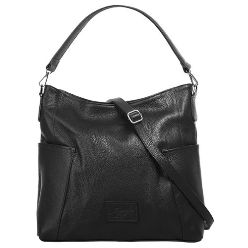 Shopper SAMANTHA LOOK, Damen, Gr. B/H/T: 42cm x 30cm x 14cm onesize, schwarz, Leder, Strukturmuster, Taschen, echt Leder, Made in Italy