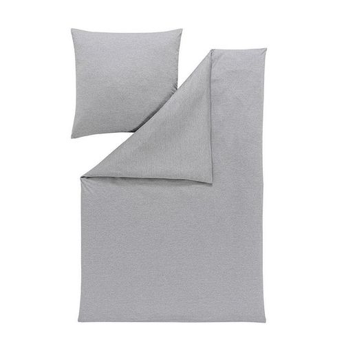 Estella Bettwäsche Takoma , Grau , Textil , meliert , 135x200 cm , Textiles Vertrauen - Oeko-Tex® , schadstoffgeprüft, hautfreundlich, pflegeleicht,