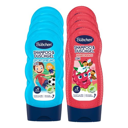 Bübchen Shampoo & Duschgel 230 ml, verschiedene Sorten, 8er Pack