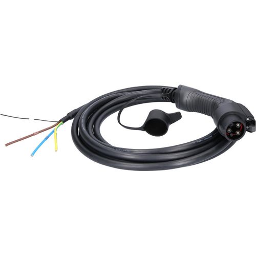 KS TOOLS efuturo Ladekabel gerade Ende offen auf Typ 1 Stecker zum Anschluss an eine WallBox 1 Phase bis zu 7,4 kW 32 A 230 V Mode 3 5 Meter - 117.7225