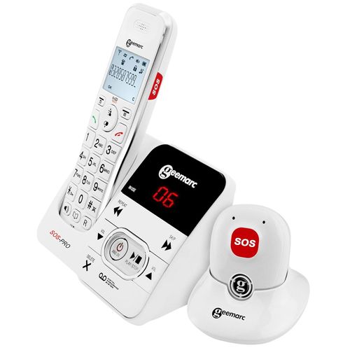 Geemarc, Seniorentelefon mit SOS-Medaillon AmpliDect 295 SOS Pro, Weiß