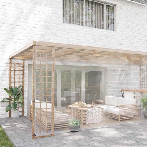 vidaXL Transparente Plane mit Ösen 6x10 m PVC