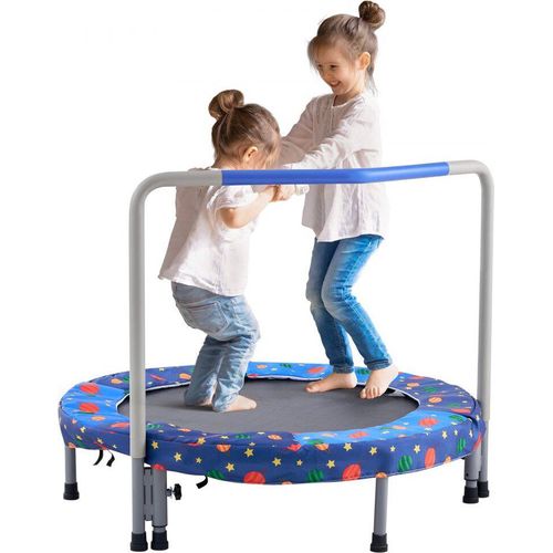 Faltbares Trampolin 100 kg - Rebounder Trampolin 91,44 cm - Blau - Outdoor Fitnessgerät - für Kinder und Erwachsene