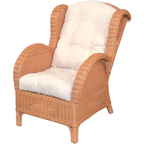 Ohrensessel, gelb (honigfarben), B:66cm H:96cm T:89cm, HOFMANN LIVING AND MORE, Sessel, Handgeflochten