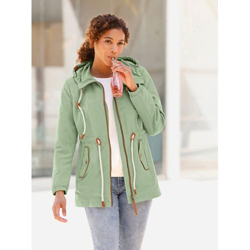 Funktionsjacke CASUAL LOOKS, Damen, Gr. 50, grün (eucalyptus), 100% Polyester, unifarben, Langarm, Jacken