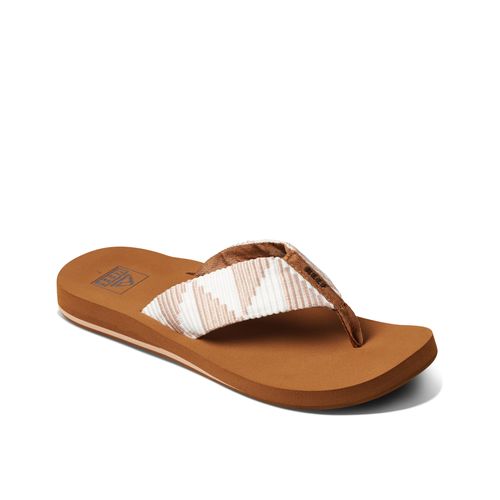 Zehentrenner REEF "REEF SPRING WOVEN", Gr. 40, beige (sand), Leder, Textil, sportlich, Schuhe