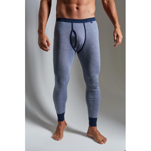 Lange Unterhose CLIPPER EXCLUSIVE, Herren, Gr. 6, blau (marine), Obermaterial: 100% Baumwolle, meliert, körpernah, Unterhosen, modische Optik: Jeans meliert, tolle Qualität